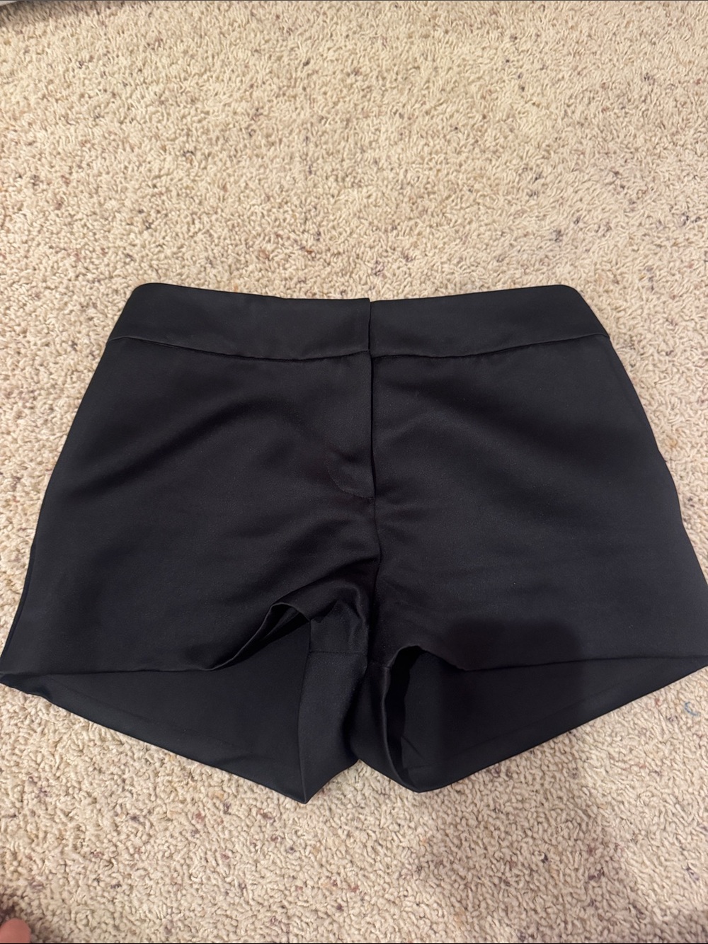 Lovers and friends black silk mini shorts